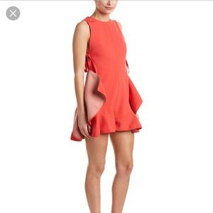 Kendall + Kylie Flutter Lace Up Romper